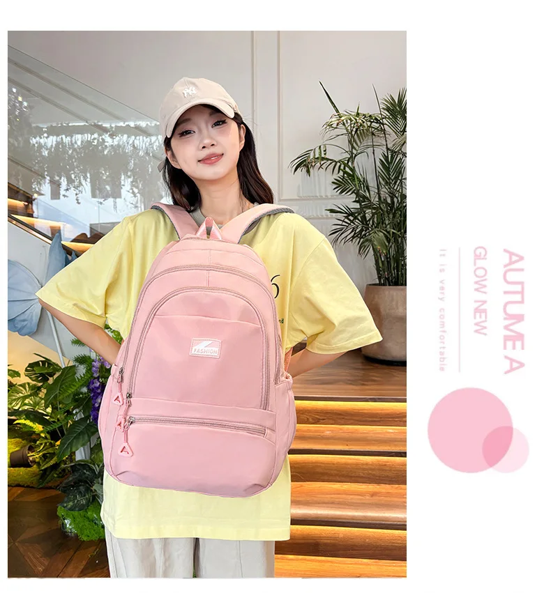 Trendy High School Student Rucksack College Stil Mädchen Schultasche Mittelschule Student Ins Hohe Paket Geschenke für Mädchen – Detail 18