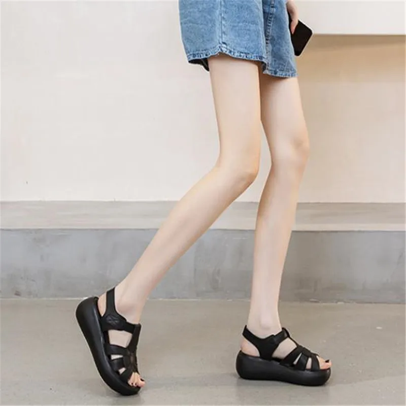 Genuine Leather Women Shoes Sandals