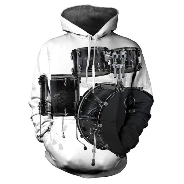

Unisex Jazz Drum Hoodie 3D, Personality 3D Hooded Pullover, Casual Comfortable Sweatshirts, Fashion
