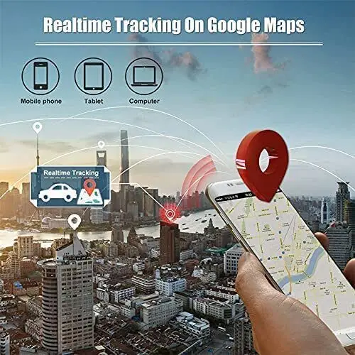 4G GPS Tracker for Vehicles 7800mAh Waterproof Real Time Car GPS Tracker with...