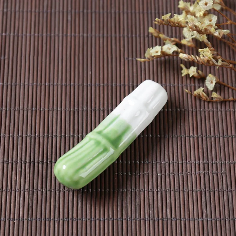 Japanese Style Chopstick Holder Ceramics Chopsticks Rest Vegetable Fruits Shape Fork Shelf Kitchen Tableware Dining Table Decor
