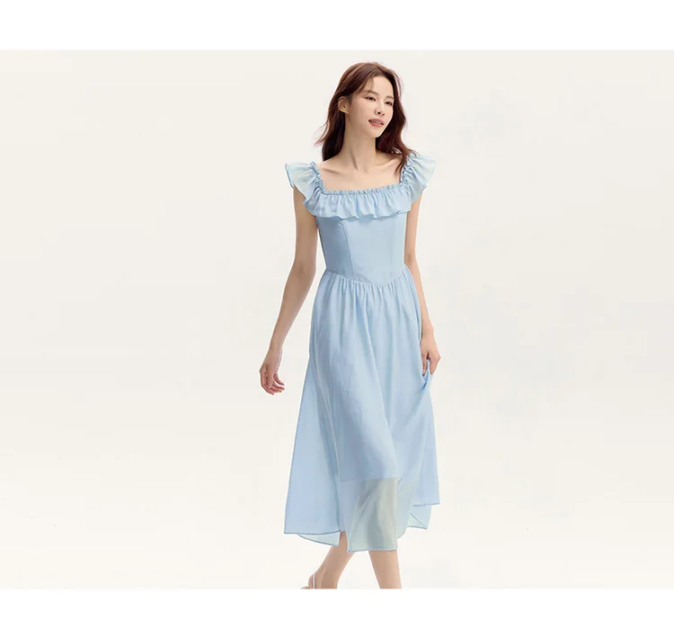 Bodycon Dress Women Slim Fit With Ruffled Hem Summer New Short Flutter Sleeves And Gentle Mid-Length Dress 15 Bodycon Dress Women Slim Fit With Ruffled Hem Summer New Short Flutter Sleeves And Gentle Mid-Length Dress