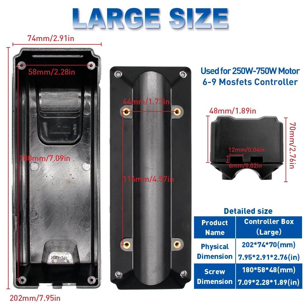 Ebike 플라스틱 컨트롤러 박스, BAFANG 전자 자전거 전기 자전거 산악 자전거 용 리튬 배터리 컨트롤러 박스 케이스 키트