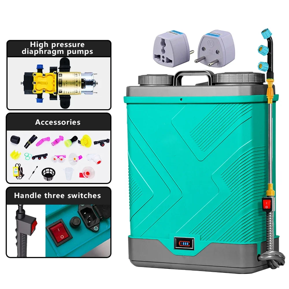 

20L Electric Back Sprayer Agricultural Fresh Air Supply Barrel Sprayer Rechargeable Lithium Battery Suitable Suitable for Garden