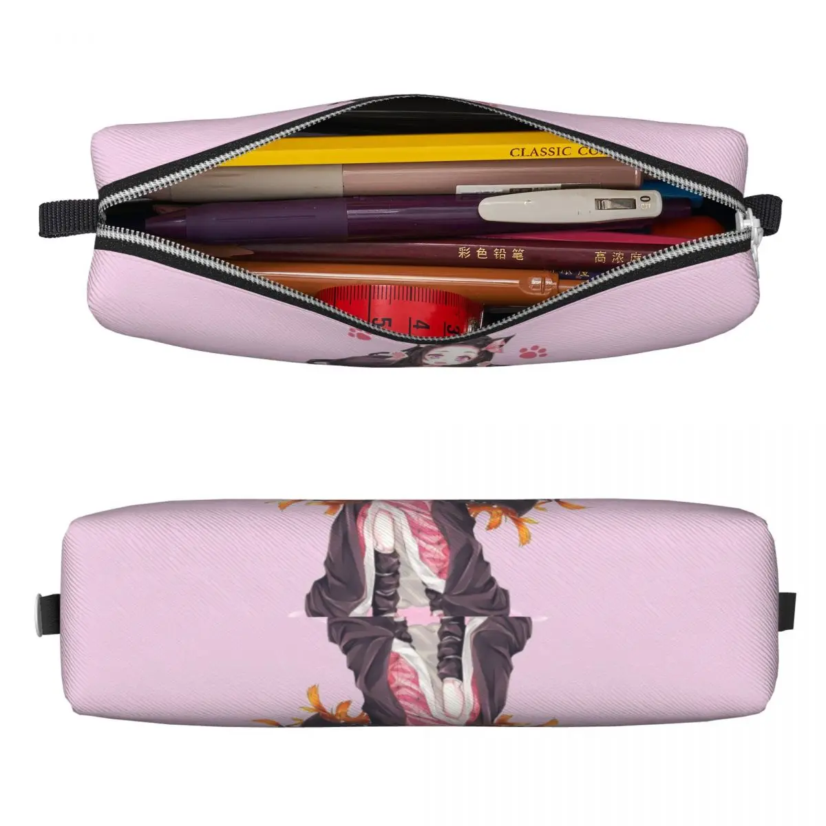 Nezuko Cute Cat Pencil Cases Cute Demon Slayer Pen Box Bag Student Big Capacity Students School Gifts Pencilcases