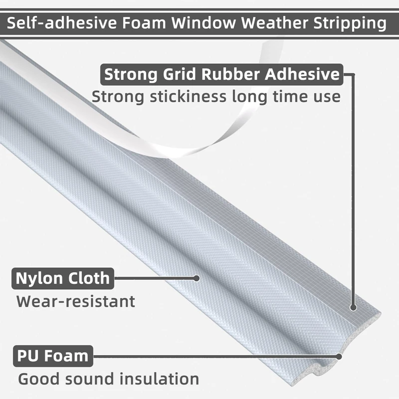 Door Seal Strip Sealing Strip Tape Window Seal Strip Sealing Tape Sealing Strip Rubber Seal Strip Rubber Door Weatherstripping Door Weatherstripping Door Draft Stopper Silicone Seal Strip Door Windows Seal Strip Self Adhesive Waterproof Dustproof Sealing Tape Insect Noise Wind Stopper Weather Stripping