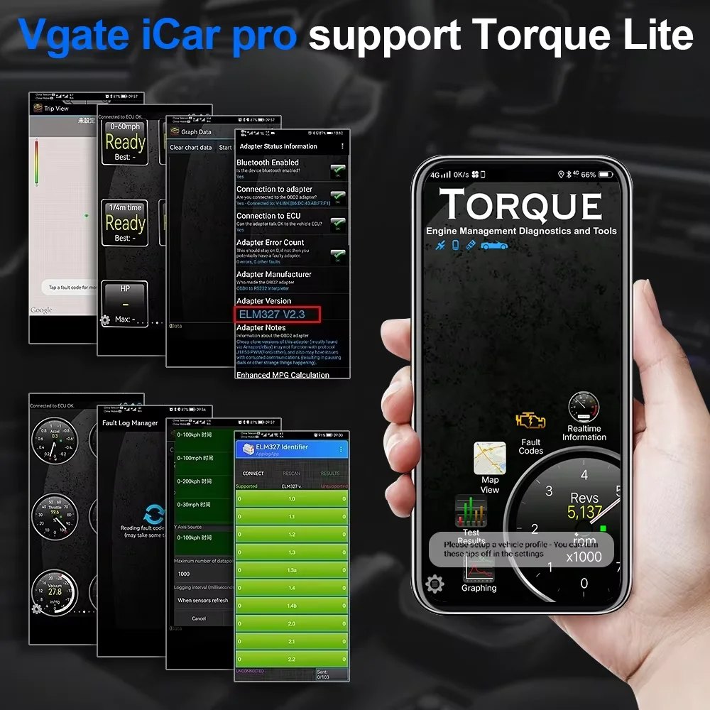 2025 Vgate ICar Pro OBDII Scanner BIMMERCODE For BMW Code Reader Coding  Elm 327 Android & iOS 6