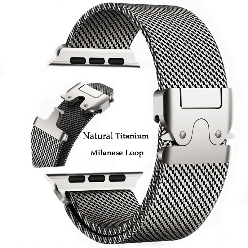 Premium Titanium Milanese Watch Strap - Sleek & Durable Bracelet