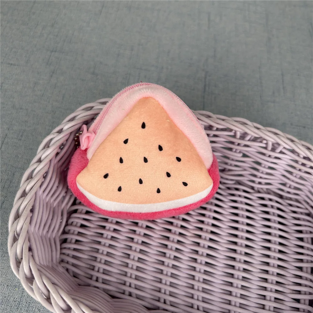 40개 동전 가방 플러시 장난감 지갑 작은 9*7CM 과일 동전 주머니 혼합 색상
