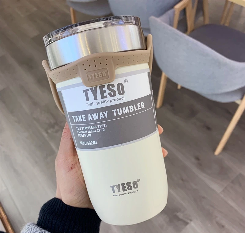 550ML/710ML Thermos Flask Double Wall Stainless Steel Coffee Mug Tyeso Car Mug Travel Thermo Cup Thermo Mug copo termico botella
