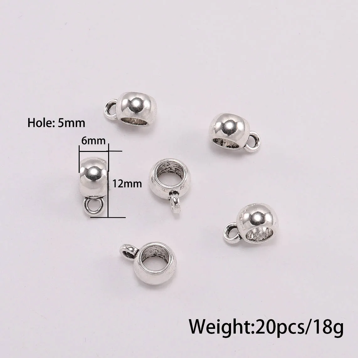 Sterling Silver Tube Tube Bails Jewelry Jump Rings For Jewelry