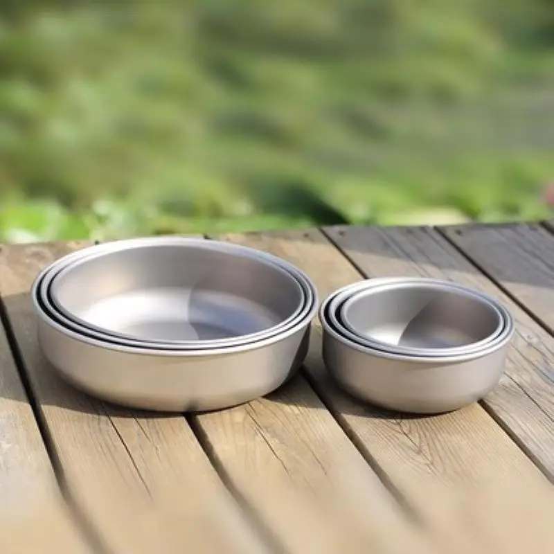 Keith Titanium Bowls Sets Outdoor Camping Picnic Tableware Ultralight Portable Camping Hiking Bowl 220ml - 900ml 2