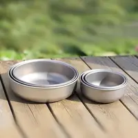 Keith Titanium Bowls Sets Outdoor Camping Picnic Tableware Ultralight Portable Camping Hiking Bowl 220ml - 900ml 2