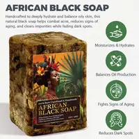 Savon noir africain nettoyage en profondeur exfoliant visage hydratant peau lissant visage corps savon savon nourrissant et revitalisant 2