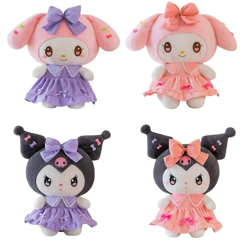 

Sanrio Kuromi Melody Cute Kawaii Plush Toy Soft Pillow Plush Doll Children Christmas Birthday Gift Room Decoration