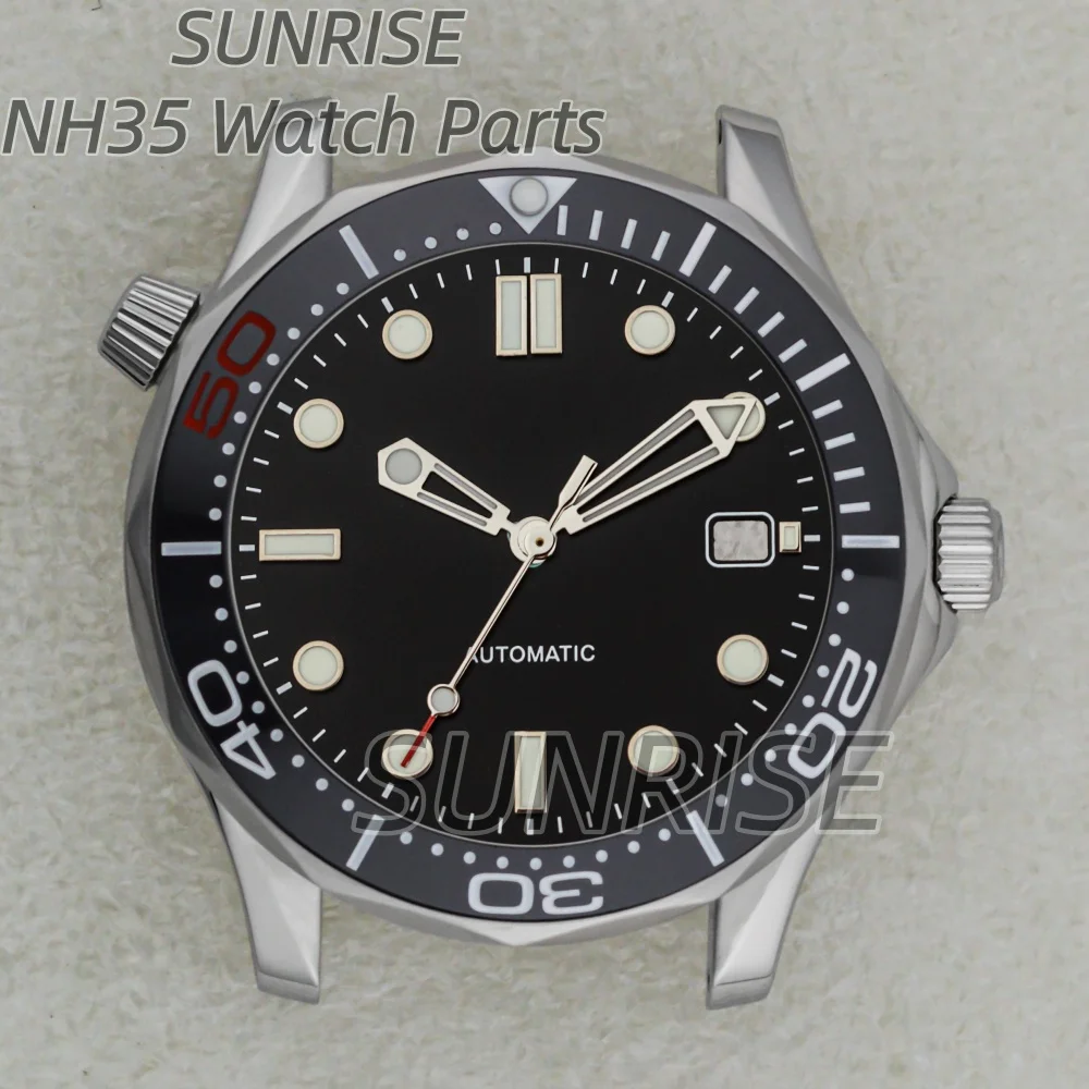 41mm Waterproof Watch Case with Stainless Steel Band & Transparent Back
