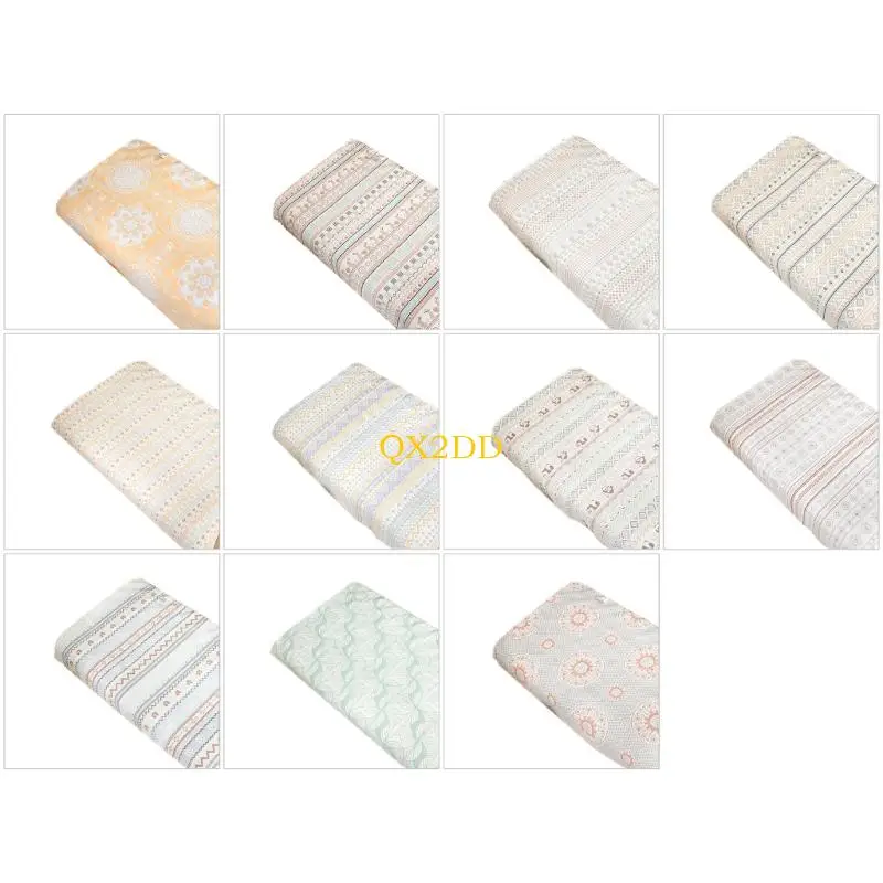 QX2D Machine Washable Baby Cool Pad Cotton Bedding Sheet 6 Layer Design Gentle On Skin for Nursery and Travel Home
