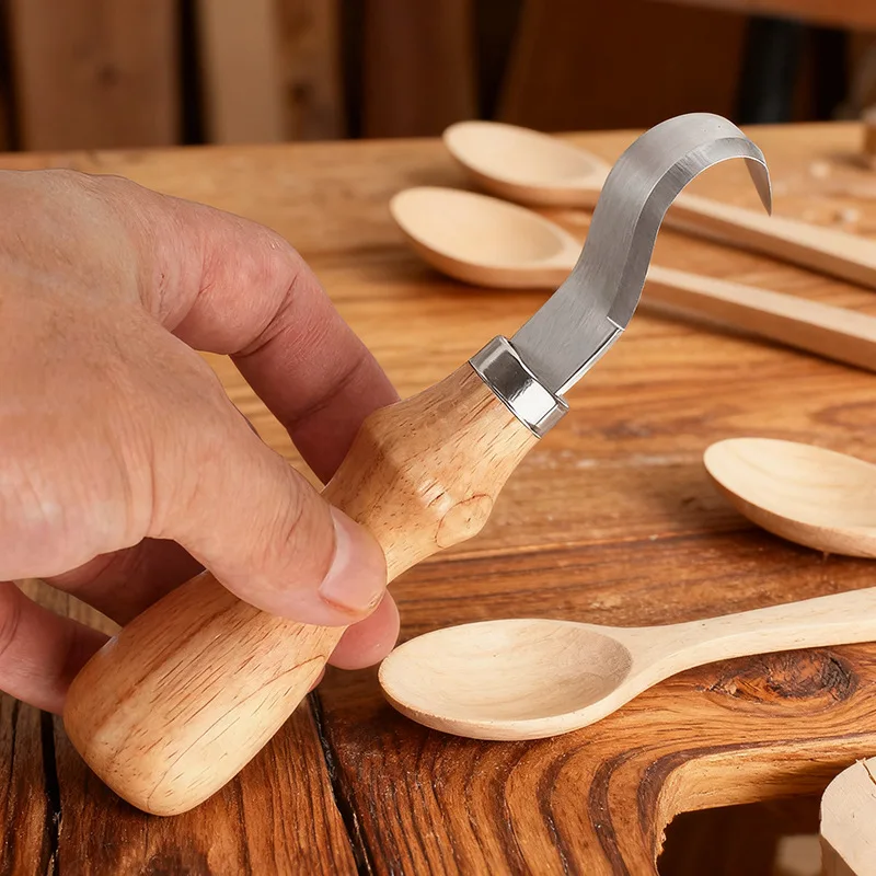 5PCS Wood Carving Knife Set with Ergonomic Hook Chisel 4