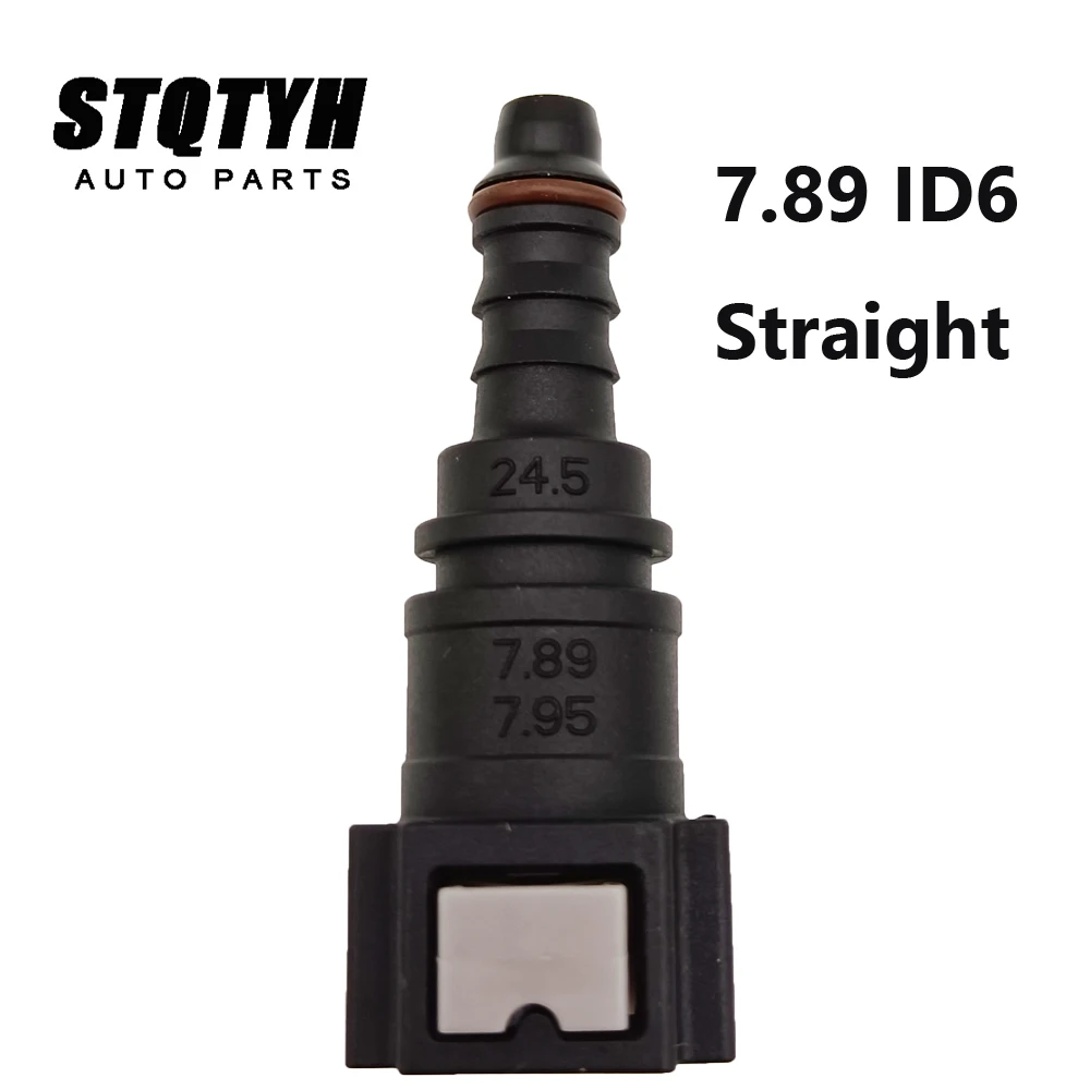 Fuel Pipe Connector 7.89 7.95 ID6 5/16 90 Degree Straight T F fuel line connector