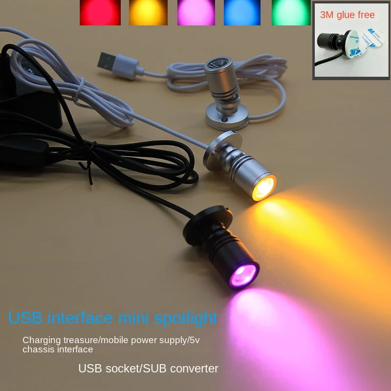USB mini led chassis small spotlights mini ceiling wine 5V interface model color lights _ - AliExpress Mobile