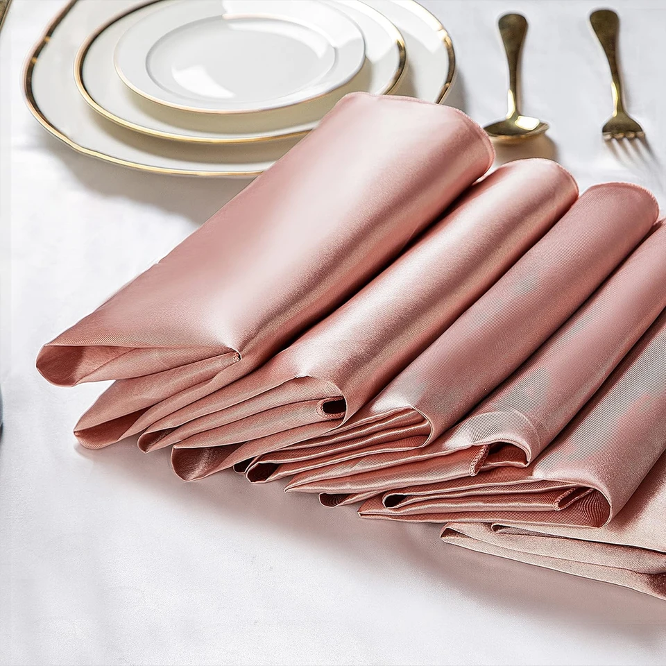 100 Tovaglioli Di Garza Rosa 50x50 Cm – Stoffa Stropicciata Per Matrimoni E Feste Rustiche - 2