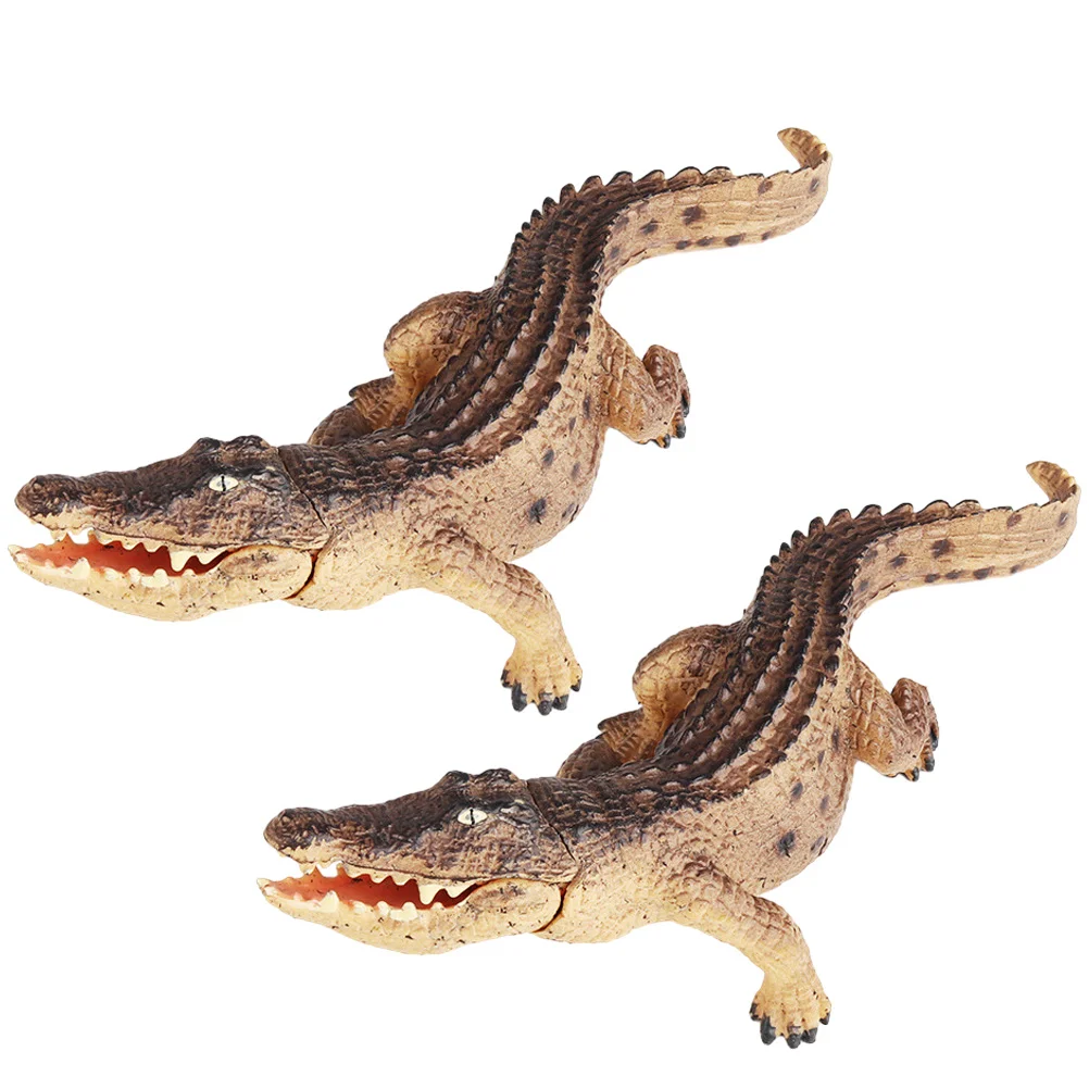 

Crocodile Model Toy Simulation Animal Figures Fake Desktop Decoration Artificial Lifelike Realistic Models