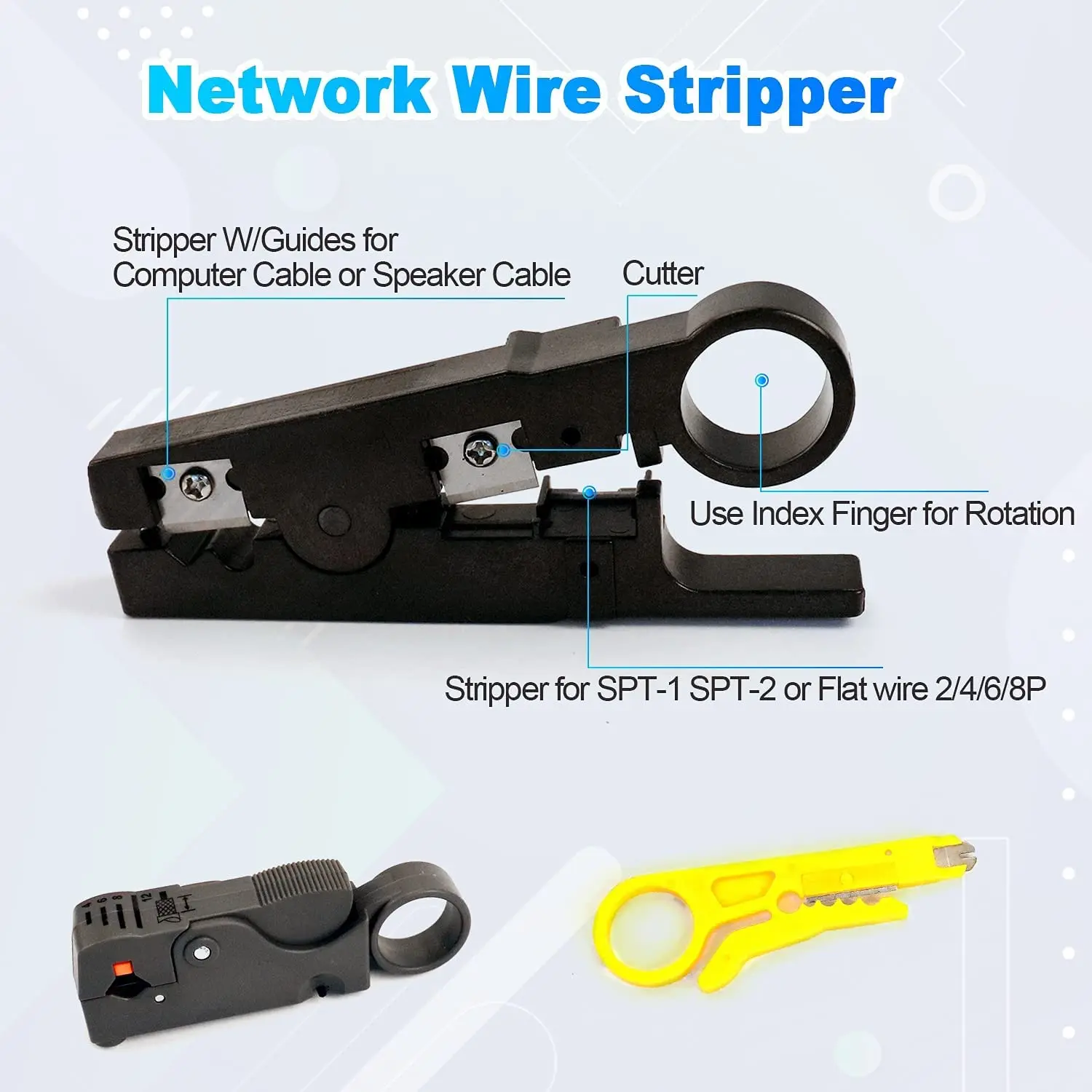 Rede Cabo Clamp Alicerce Stripping Crimping Alicadores Rede Profissional Cabo Tester Rj45 Rj11 Rj12 Cat5 Utp Lan Cabo Tester - Imagem 3