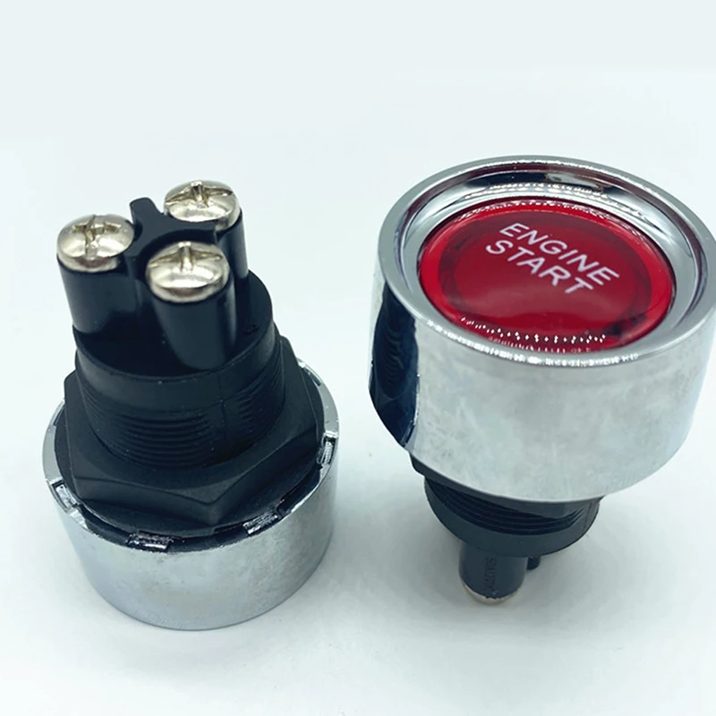 자동차 개조 엔진 시동 전원 단추 스위치, 점화 스위치, 12V, 24V, 22mm