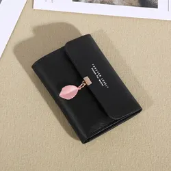 Sleek Trifold Coin Purse & Minimalist Wallet (Black)