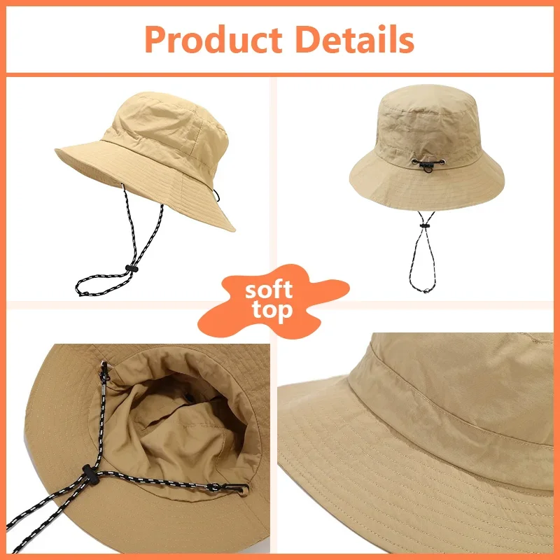 Bucket hat baseball cap for men and women DIY design print quick drying outdoor cap