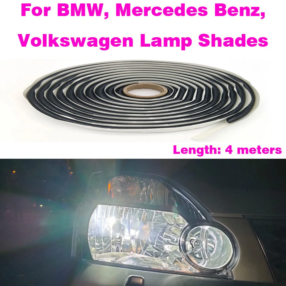 4m Headlamp Glue Black Butyl Rubber Glue Headlight Sealant Retrofit