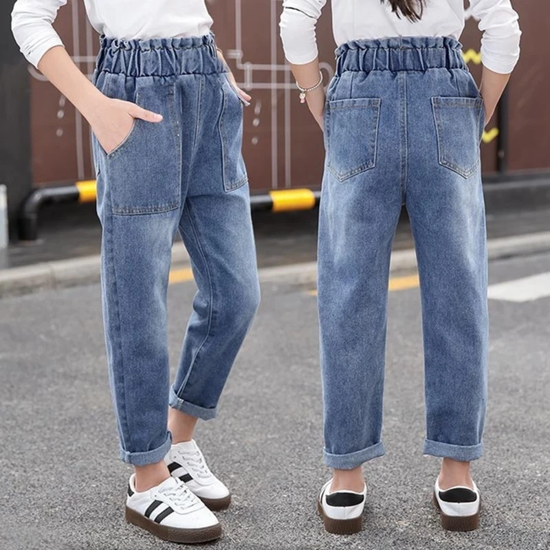 

New Kids Boys Jeans Baby Clothes Classic Pants Children Denim Clothing Infant Boy Casual Bowboy Bottoms Trousers 3-14 Years