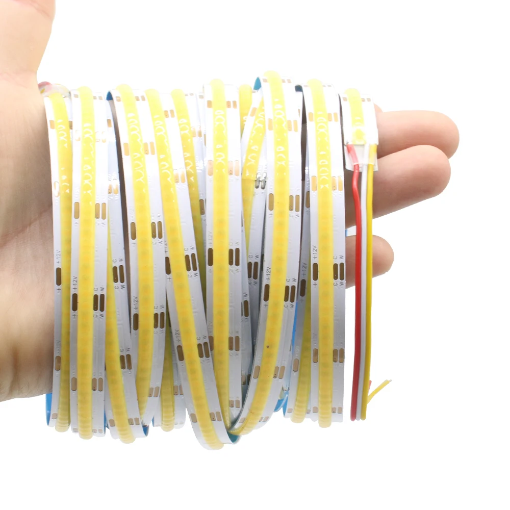 5M COB CCT LED Strip 12V 24V DC 608LEDs FCOB LED S7d4f9737c5fd41de8a0851657bfe3a2e8