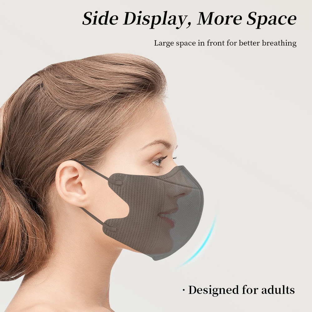 Face Mask KN95 Mask Morandi color 3D Black Mask FFP2 mascarillas fpp2 homologadas 4 Layers mask for face cubrebocas kn95 ffpp2 Adult ffp3