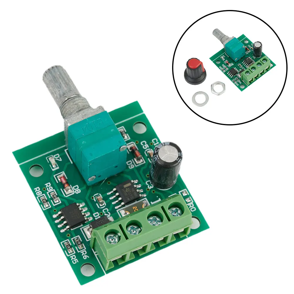 DC Motor 1.8V 3V 5V 6V 12V PWM Speed Controller Potentiometer Knob Switch Kit Barrier Terminal Block Stable And Reliable