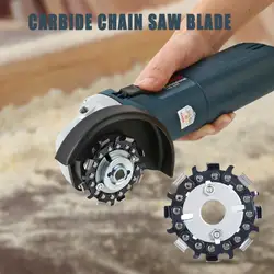 Round Angle Grinder Disc 8 Teeth Fine Cut Chain Wood Carving Disc Woodworking Chain Grinder Chain Saws Disc Chain Plate Tools