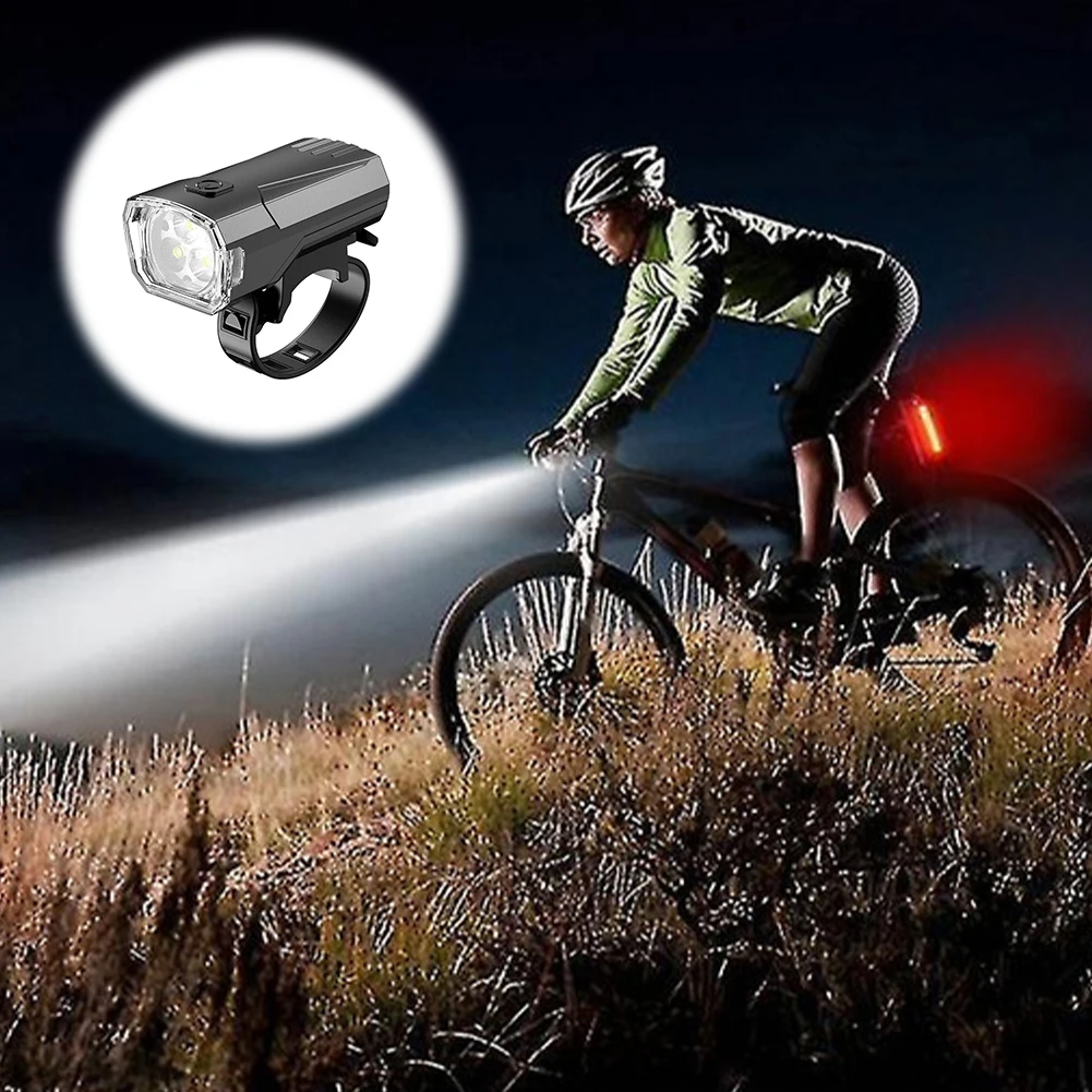 LED Bicycle Front Light Bike Flashlight Rechargeable Bicycle Head Light 3 Level Dimmable Bicycle Headlight Cycling Accessories