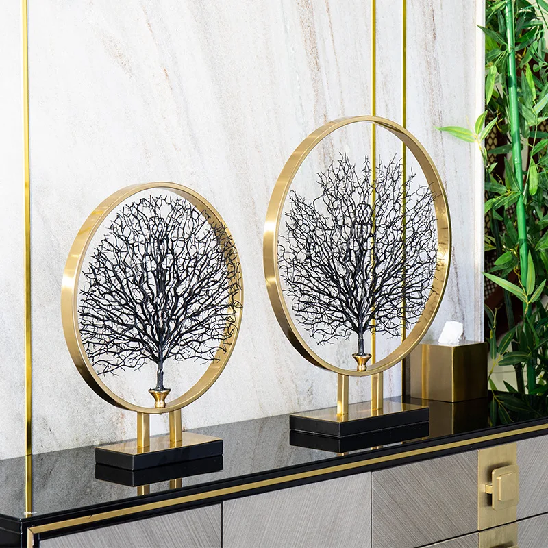 

SmartOrganizer European Sea Tree Decoration Nordic Tree Home accessoriesDesktop Metal Soft Decoration Creative Home Decoration