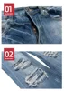 MIJKO Tassel Jeans Men's and Women's Big Hole Pants Wide Leg Cat Beard Blue Jean Fashion 2025ss 4