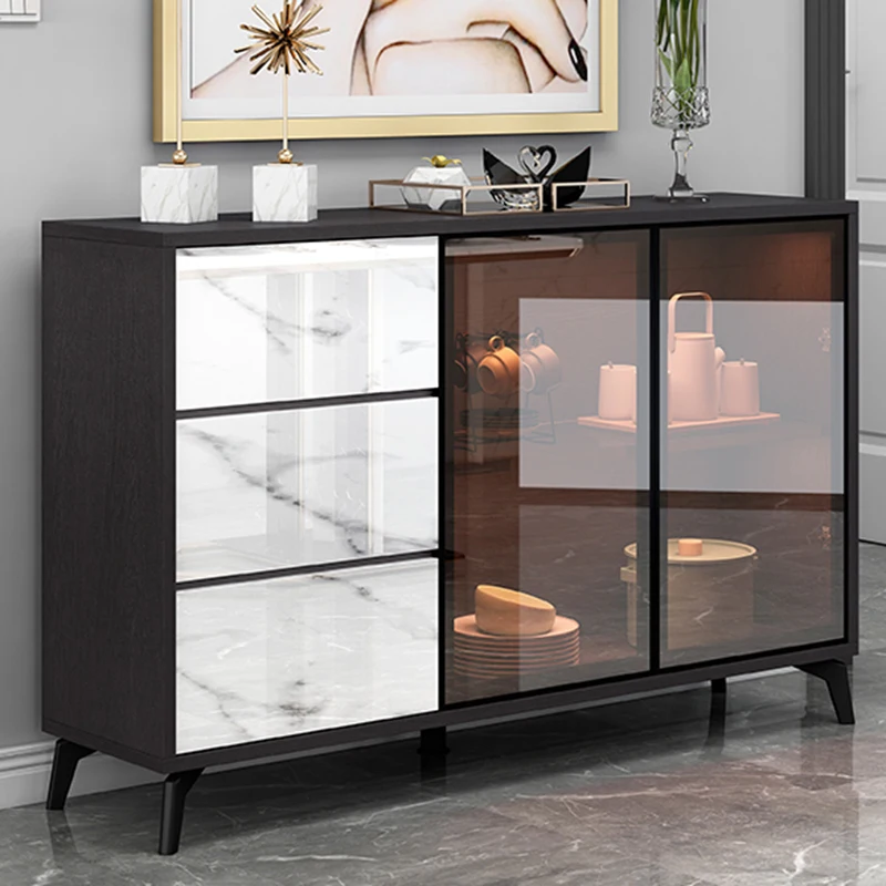 Mid Century Modern Sideboards Kitchen Wood Luxury Storage Dining Buffet Sideboards Nordic Schminktisch Farmhouse Furniture HDH