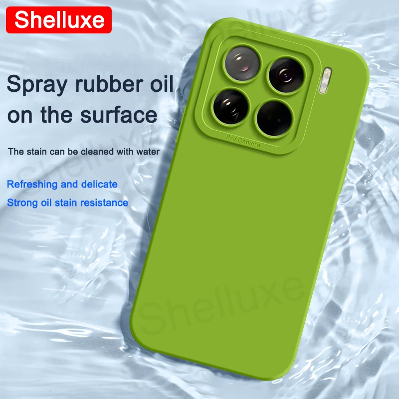 Premium Shelluxe Square Liquid Silicone Shockproof Phone Case - Soft Cover