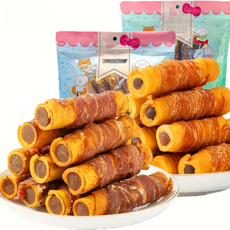 Chicken Wrapped Cowhide Sticks for Dogs 300g