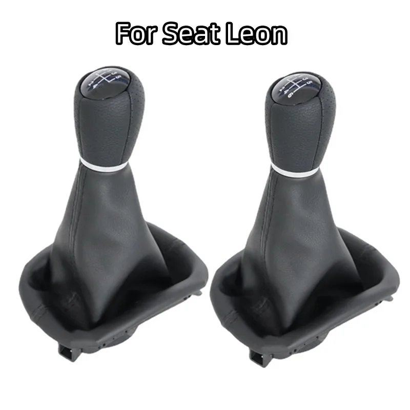 56Speed12mmLeatherCarGearShiftKnobforSeatLeon1MK1for