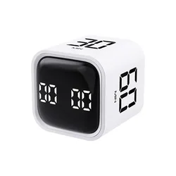 LED Display Productivity Cube Timer with Gravity Sensor and Dual - Mode Countdown Function (A - White)