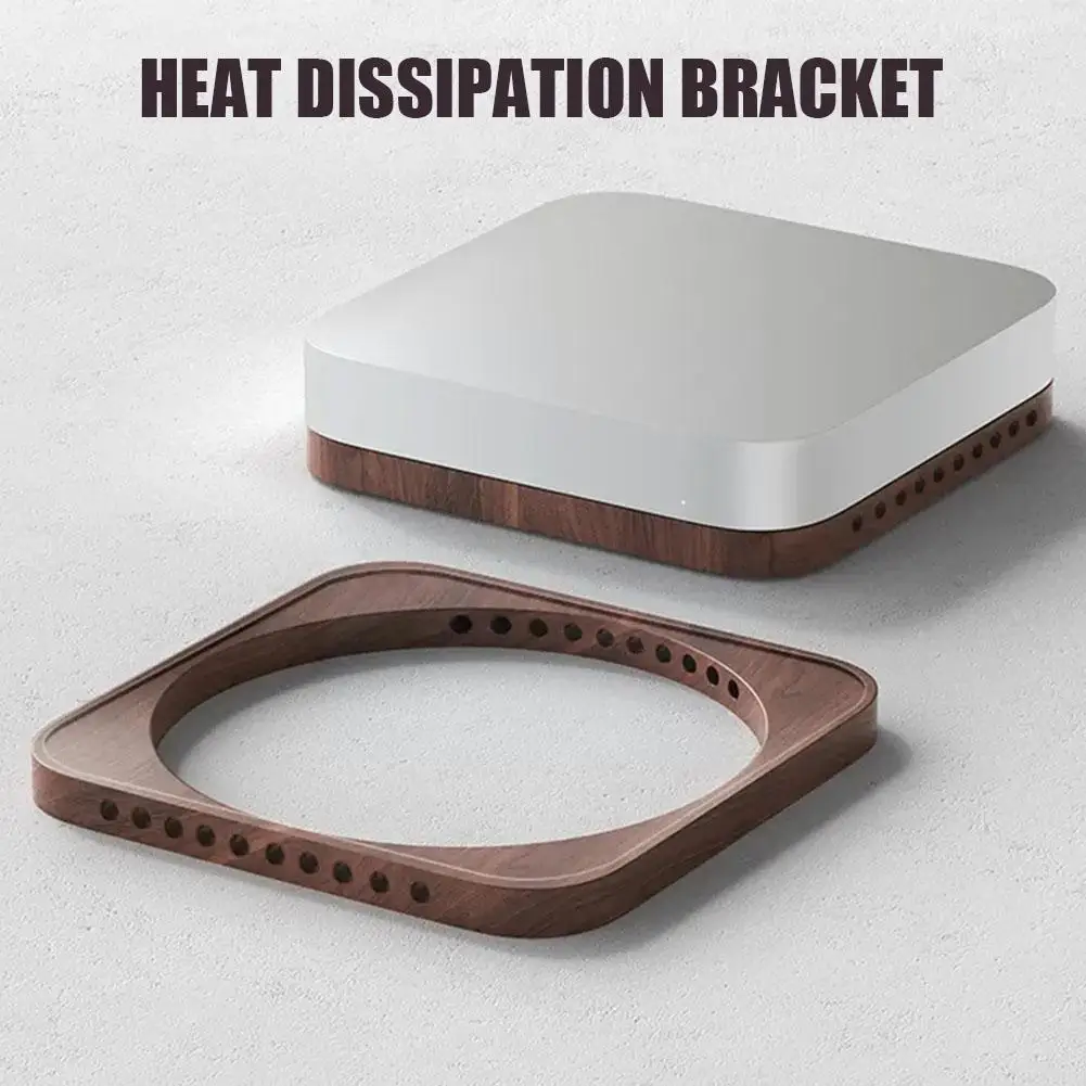 

Wooden Stand for MAC Mini Desktop Base Dust-proof Holder Cooling Heat Mount for MAC Studio Accessories R2N9