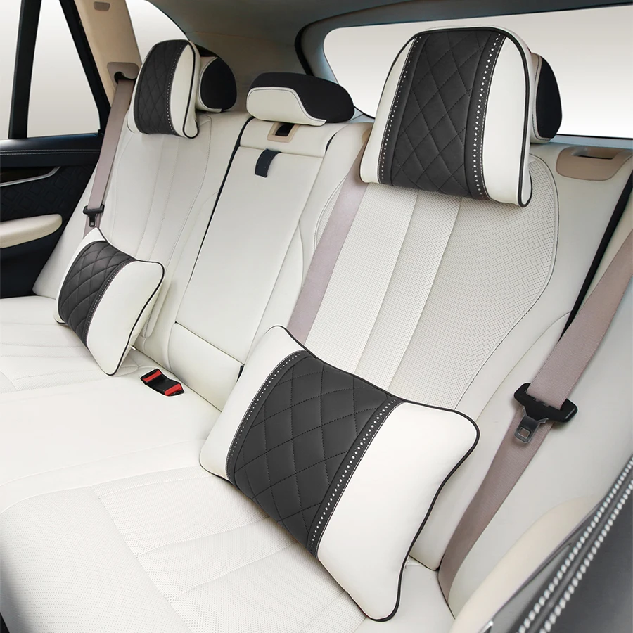Nappa Leather Car Seat Neck Pillow For Maybach Mercedesbenz Sclass