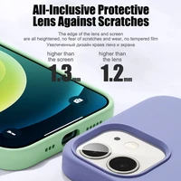 Luxury Shockproof Case For Apple iPhone 11 12 13 14 15 16 Pro Max Plus Liquid Silicone Cases Bumper Soft Cover Phone Accessories - Image 2