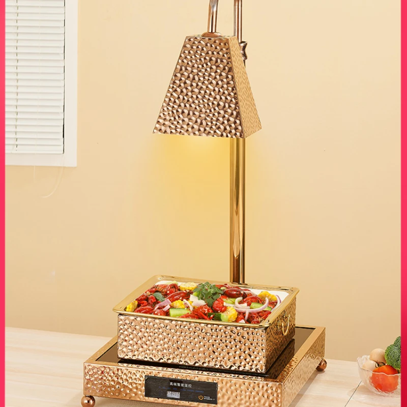 

Hotel buffet marble food insulation lamp double-head food insulation lampstand heating barbecue lamp chandelier commercial