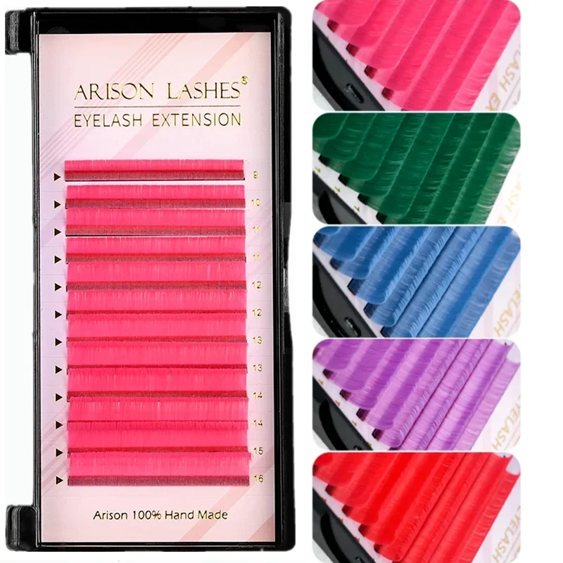 Arison Mix Color Eyelashes Maquiagem Cilios Make Up Estensione Ciglia Arcobaleno Visone Sintetico Naturale Morbido Di Alta Qualità