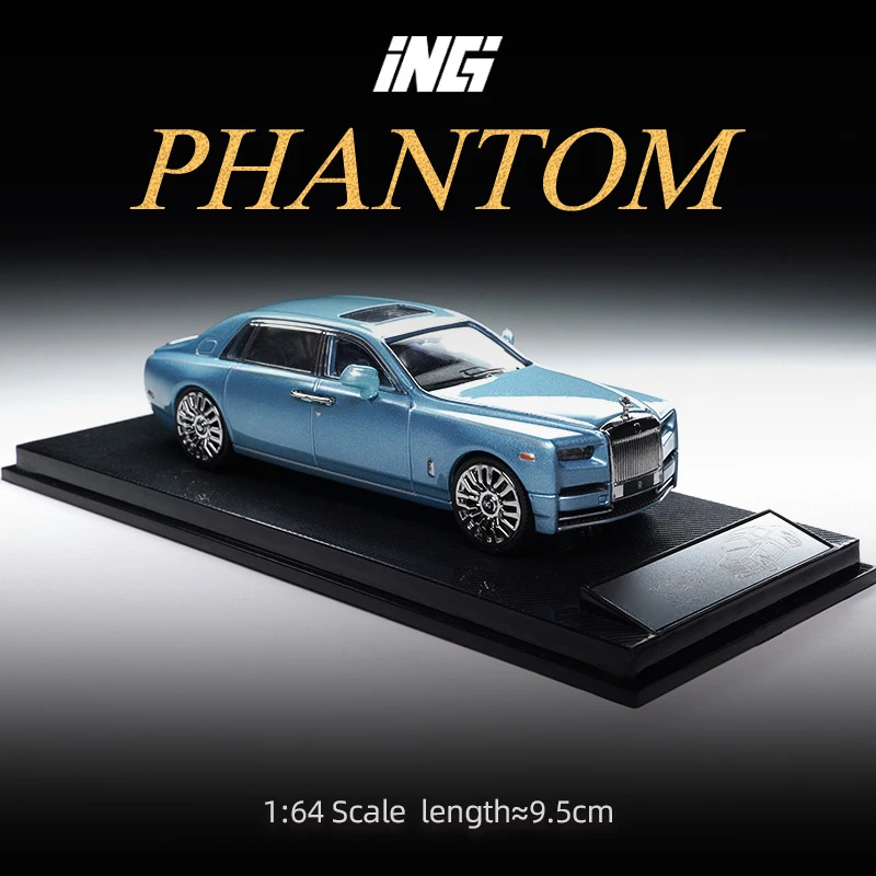 

ING 1:64 Rolls-Royce Phantom Metallic black / pearl white /blue limited 399 Model Car